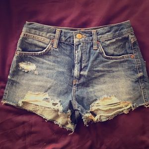 TopShop destroyed jean shorts